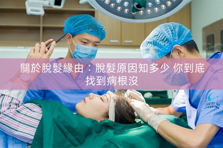 關於脫髮緣由：脫髮原因知多少 你到底找到病根沒